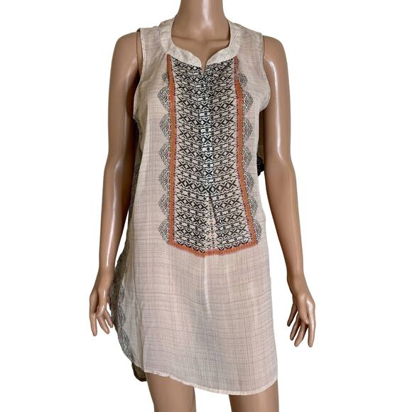 Knox Rose Tops - NEW Knox Rose Pink Nude Sleeveless Hi- Low Hem Sheer Coverup Dress Size L boho